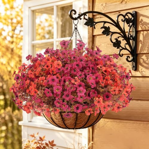 Artificial Fake Fall Flowers Mums Plants for Outdoors Outside Decoration
