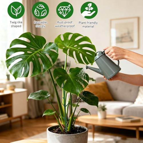 5 Pack Stackable Plant Support Stakes Indoor/Outdoor Support Pole
