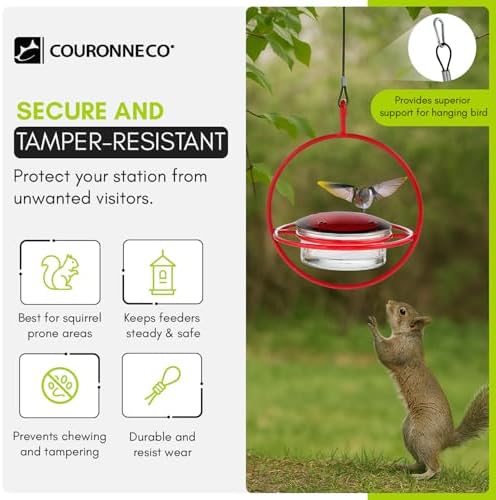 Mosaic Birds by Couronne Co. Easy Hook Hanging Stainless Steel Cable Rope with Spring Metal Snap Hook & Crimped Bolsters for Bird Feeders and Baths, Planters, Decorations and More, 48 inch (Pack of 3)