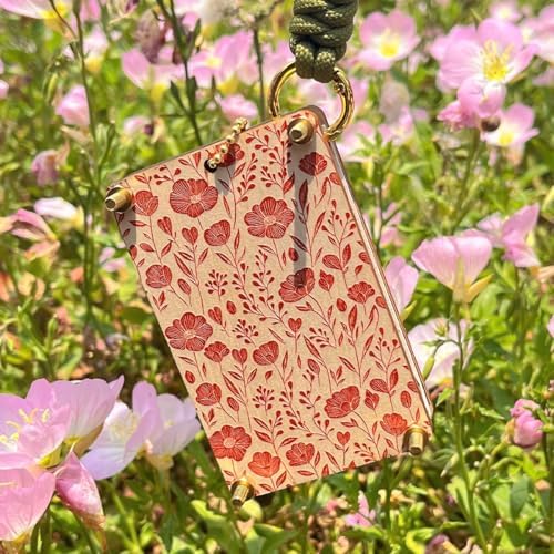Happinit Mini Flower Press Kit, Pocket Flower Press Small, Miniature Flower Press, DIY Pressed Flower Plant Preservation Kit for Arts and Crafts Lovers