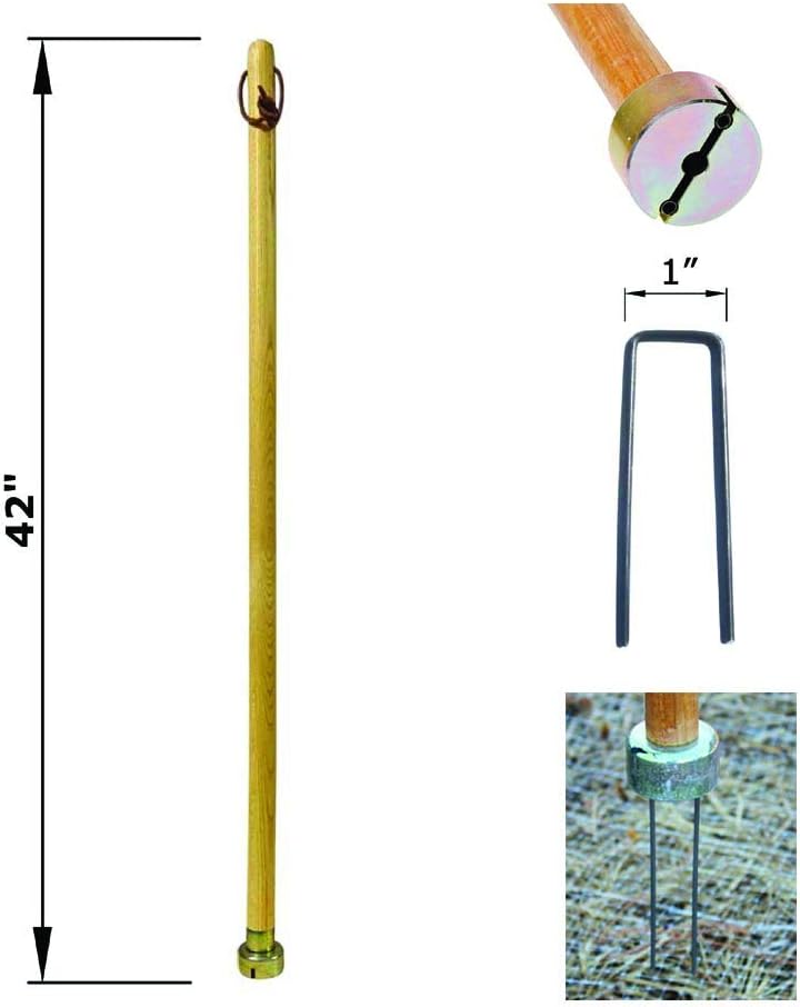 42" Sod Staple Driver, Landscape Spikes Setter, Garden Stake Installer