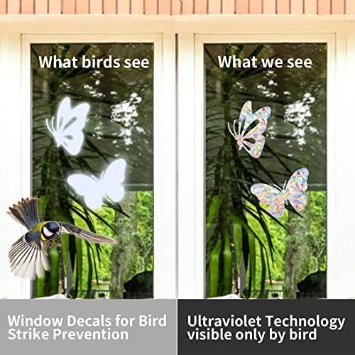 YUOROS 36 Pieces Window Decals for Bird Strikes