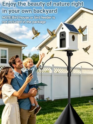 Squirrel Proof Bird Feeder Pole, 92" Heavy Duty Bird Feeding Station