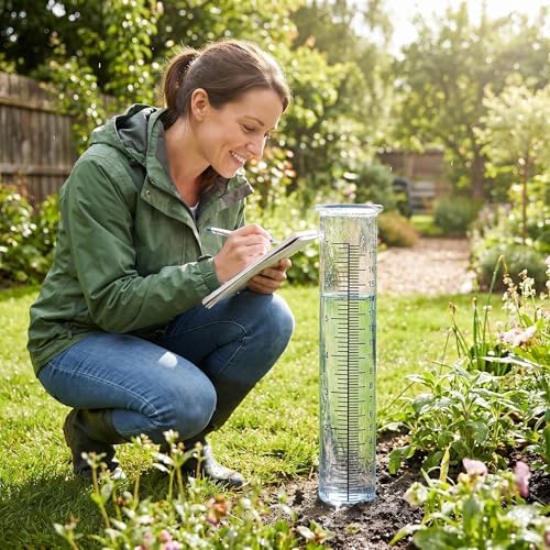 Rain Gauge Replacement Tubes (2-Pack), Larger Font for Clear, Easy Reading, Transparent Material for Durability, 7-inch Capacity with Dual-Scale Measurement for Accuracy, Includes 2 Cleaning Brushes