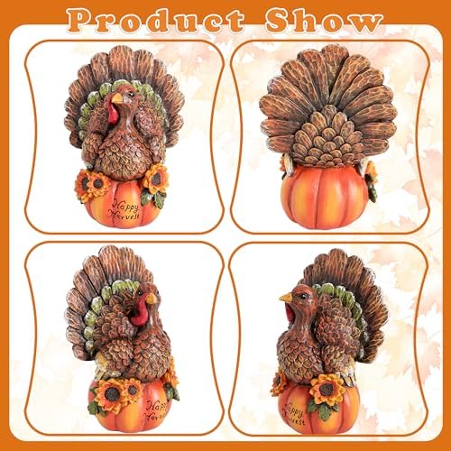 Thanksgiving Table Decor Fall Harvest Turkey Figurine for Home Decro