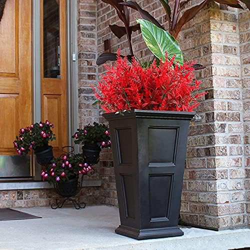 RECUTMS Artificial Outdoor Flowers,Faux Fall Plant Plastic Lavender Bouquet
