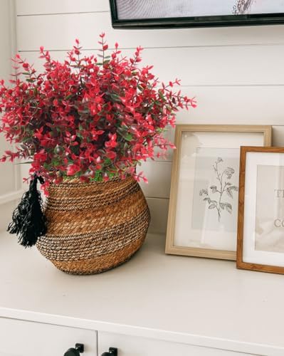 RECUTMS Ferns Artificial Plants Artificial Plants & Greenery Red Eucalyptus