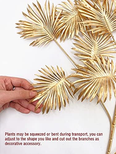 PASYOU Artificial Plants for Christmas Decor, Gold Plastic Grass Fake Shrubs Leaves Indoor Outdoor Home Garden Party Hotel Verandah Wedding Event Faux DIY Decoration - 30 Inch Golden 2 Bunches