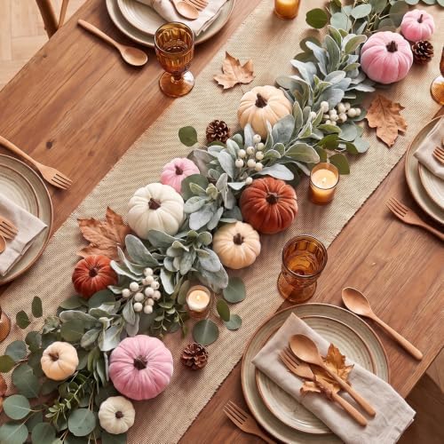16Pcs Fall Artificial Velvet Pumpkins 3 Sizes Fake Small Foam Pumpkin Decor