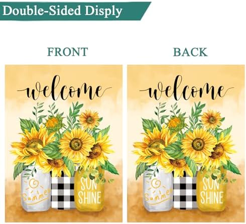 Seasonal Garden Flags Set of 12, Double Sided 12 x 18 Inch Yard Flags