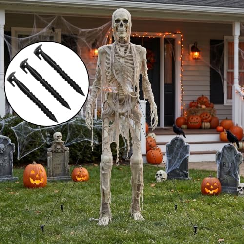 16 Pcs Halloween Skeleton Ground Anchors, Serrated Skeleton Ground Stakes
