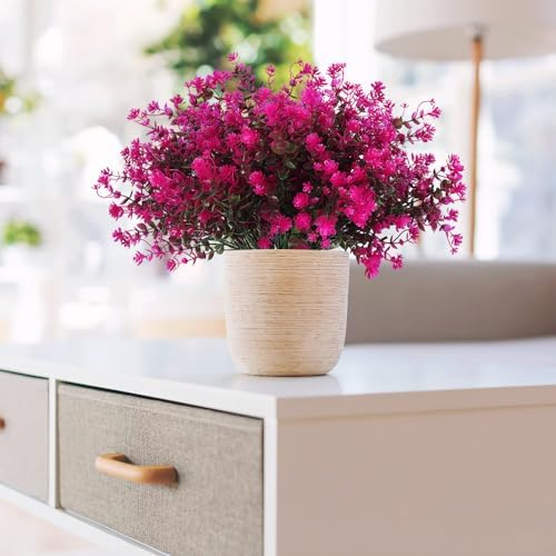 RECUTMS Boxwood Springs, Artificial Flowers Outdoor Fake UV Resistant Shubs