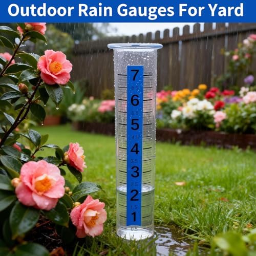 TBWHL 7" Plastic Rain Gauge Replacement Tube, Freeze Proof for Outdoor