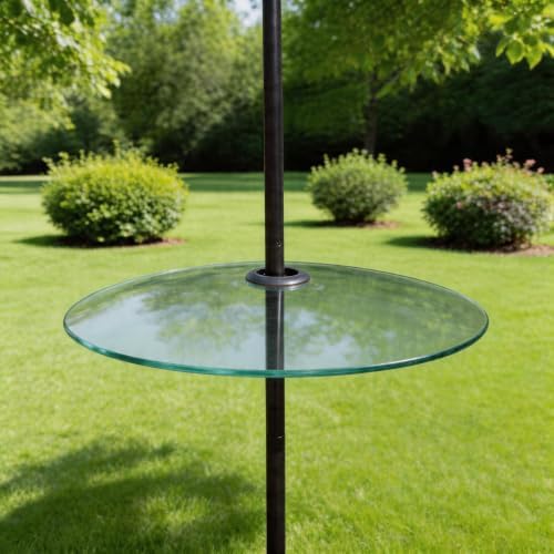 13" Large Glass Rain Cover for Bird Feeder, Clear Weather Guard Dome Shield