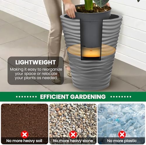 2-Pack Round Planter Insert - Plant Pot Insert, 10 inch