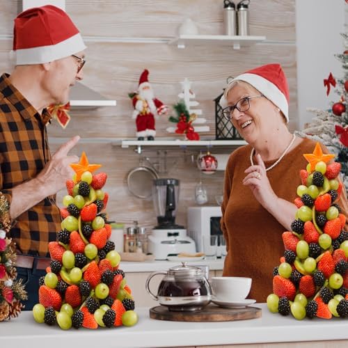 904 Pcs Christmas Large Foam Cones for Crafts Charcuterie Christmas Tree Sets with 4 Foam Xmas Tree Cones 900 Bamboo Toothpicks for Vegetables Fruit Snacks Holiday Party Dining Decoration