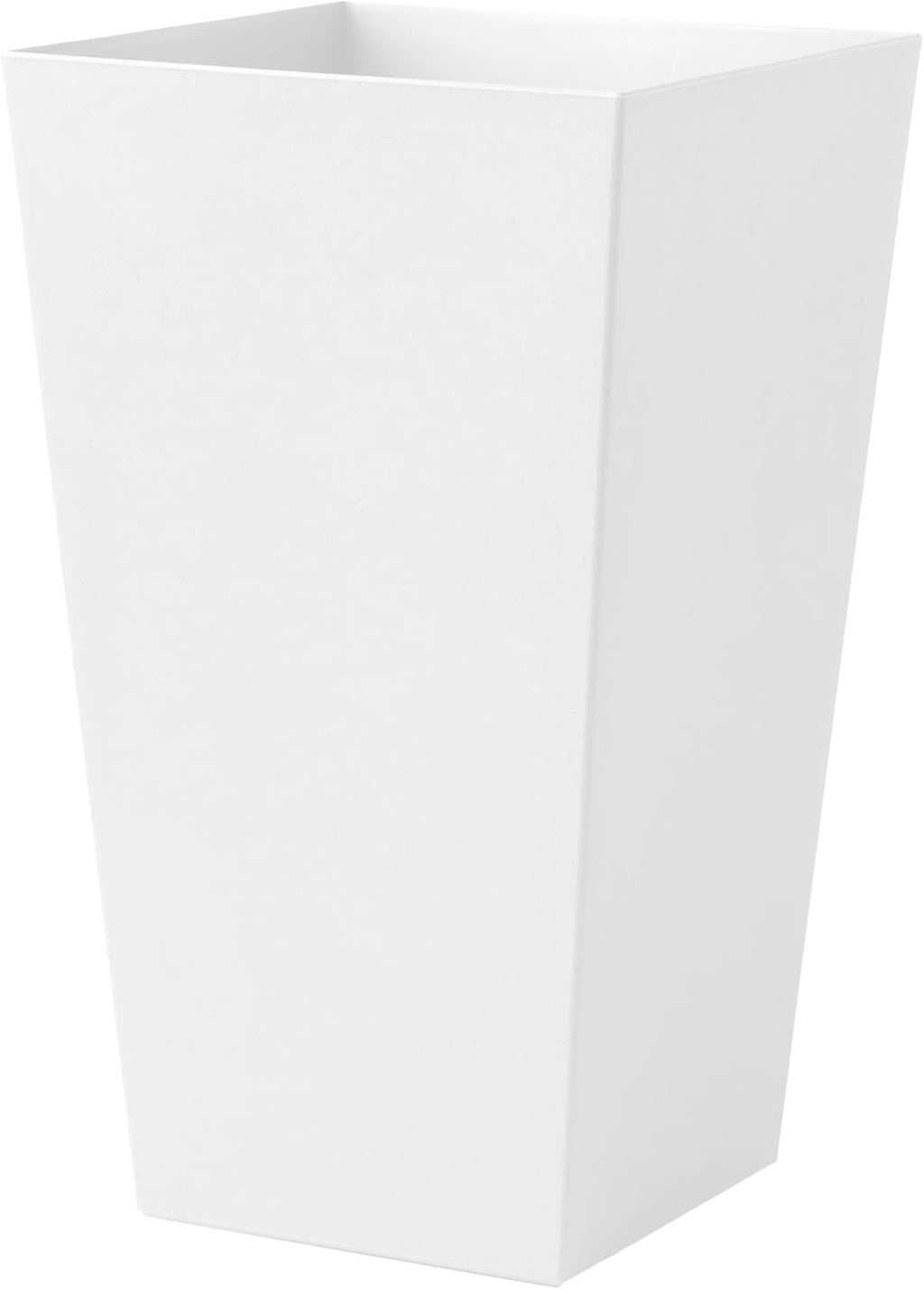 Bloem Finley 20" Tall Recycled Plastic Tapered Planter, White, Set of 2 | Sharp, stylish tapered appearance with a