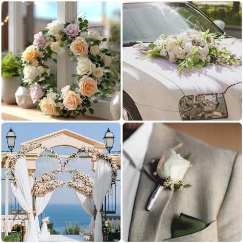 2 Rolls White Floral Tape 1/2" x 30Yd Waterproof Florist Tape