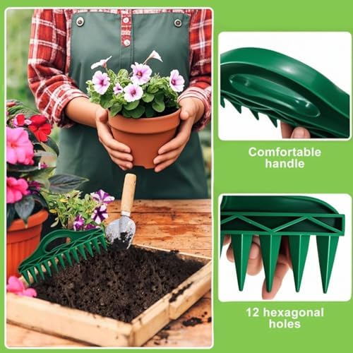 Seed Spreader 4PCS Sowing Seeds Dispenser Set Mini Seed Dispenser for Small Seeds Handheld Seed Planter Tool Seed Dibber Multifunctional Seed Spacer Gardening Tools