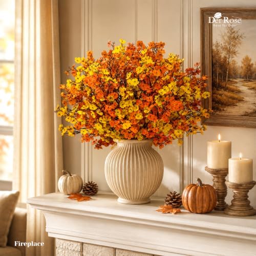 Der Rose 24 Stems Fall Babys Breath Artificial Flowers for Home Vase Decor
