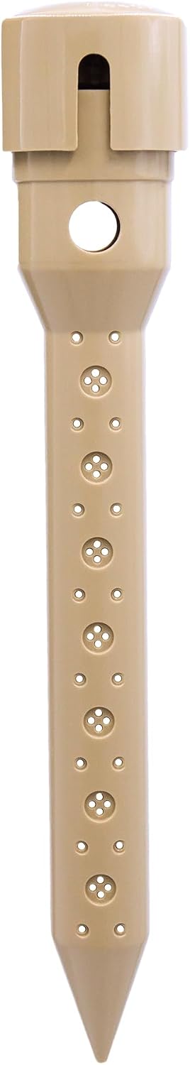 8 in. DEEP DRIP Garden Watering Stake (4 Pack) (Tan) | UV-Protected ABS Plastic Deep Root Irrigation Spike for Flowers