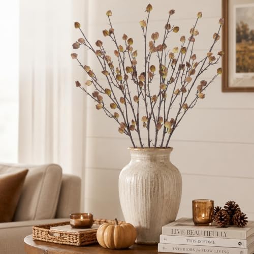 6PCS Fall Faux Berry Stems, 35.5in Artificial Branches for Vase