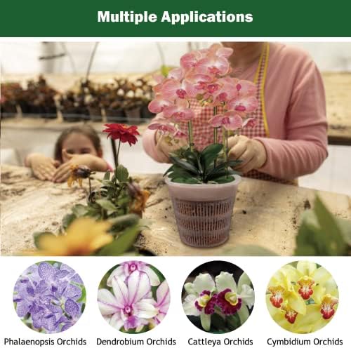 Orchid Pots, 12 Pack 4.5in Orchid Pots with Holes, Breathable Slotted Orchids Planter for Small and Medium Sized Orchids(12Pcs 4.5in)