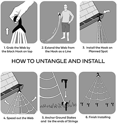 JOYIN Halloween Spider Web and 59'' Giant Spider, 16.4 x 15.7 Ft Large Triangular Web for Outdoor Decoration, Giant Spiderweb for Patio, Garden, Yard, Haunted House Decor, Indoor Home Party Supplies