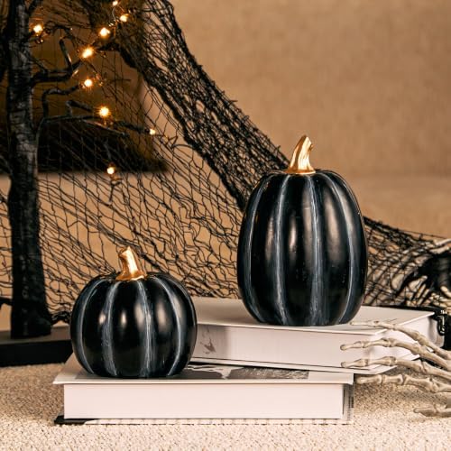 DN DECONATION Fall Pumpkin Decor, Halloween Pumpkins Decorations for Home