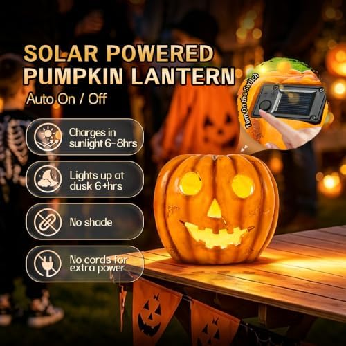 Halloween Decorations Outdoor Solar Lights Weatherproof Decor Lanterns