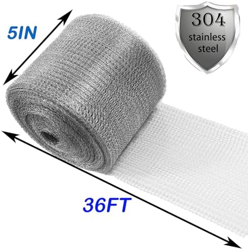 Flexible Wire Mesh for Mice,Rodent Barrier,Weep Hole Mesh,5"*36FT