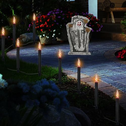 SUNSGNE 19.5FT Halloween Pathway Marker String Lights with 10 Count Lights