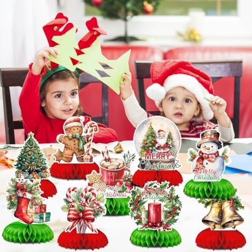 Christmas Party Centerpieces, Christmas Honeycomb Centerpieces for Table