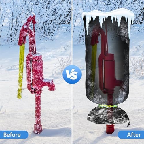 MIXC Outdoor Faucet Covers for Winter Freeze Protection, 15" x 35" Hose Bib Covers for Winter, Reusable Thicker Waterproof Insulated Spigot Cover, 3 Pack