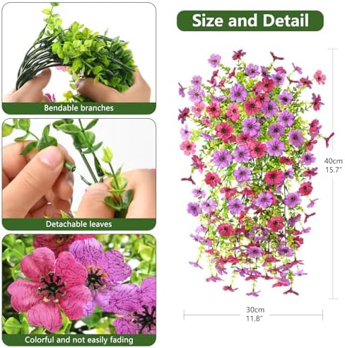 Artificial Fake Flowers Plants for Outdoor UV Resistant Summer Decoration