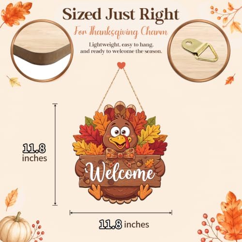Thanksgiving decorations For Home Turkey Front Door Decor Welcome Wall Sign