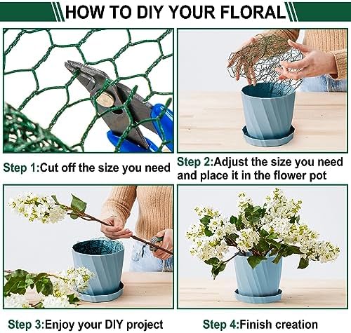 Floral Wire Netting, 4 x 394 Inch Flower Mesh Netting