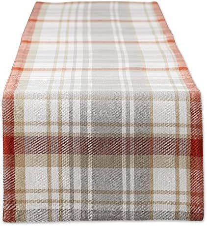 DII Thankful Autumn Collection Fall Tabletop Decoration, Reversible Table Runner, 14x108, Fall's Bounty
