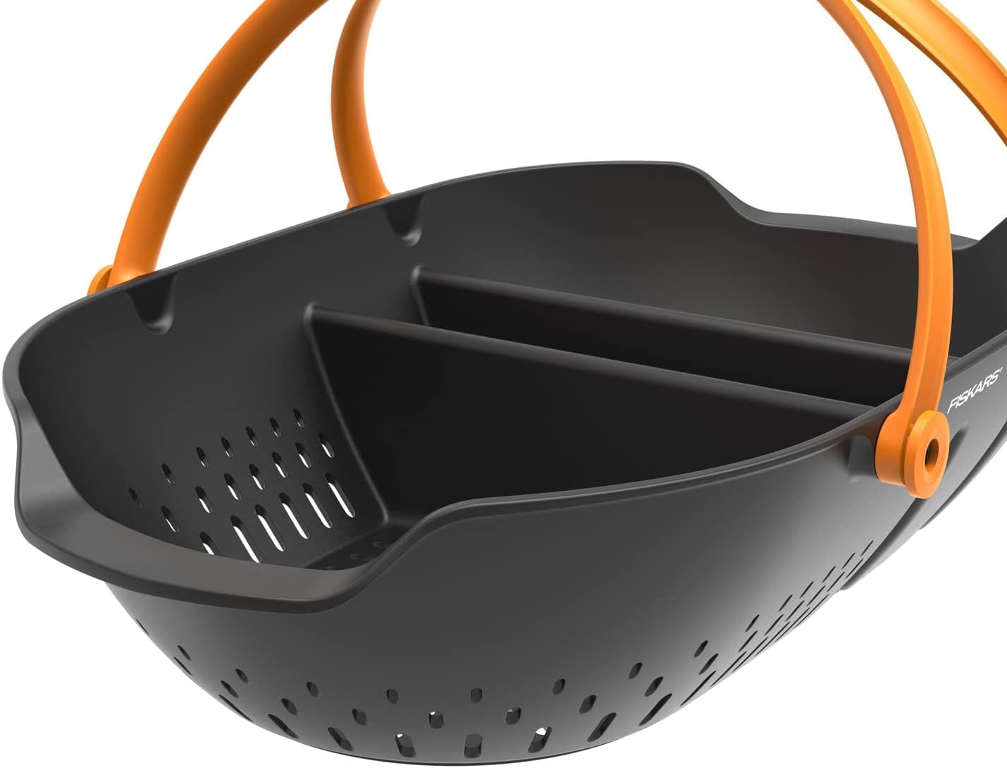 Fiskars Harvest Basket, For collecting and cleaning harvest and harvesting tools, Plastic, Black/Orange, Plus, 1062831