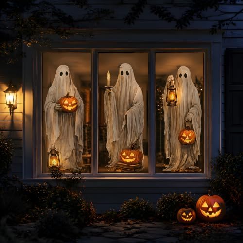 Halloween Decorations - Ghost Window Clings for Halloween Party Decor