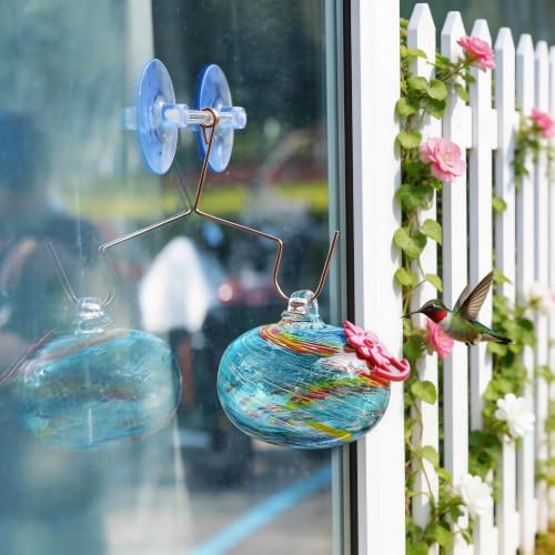 Window Hummingbird Feeder with Suction Cup, Humming Bird Feeder for Outdoor