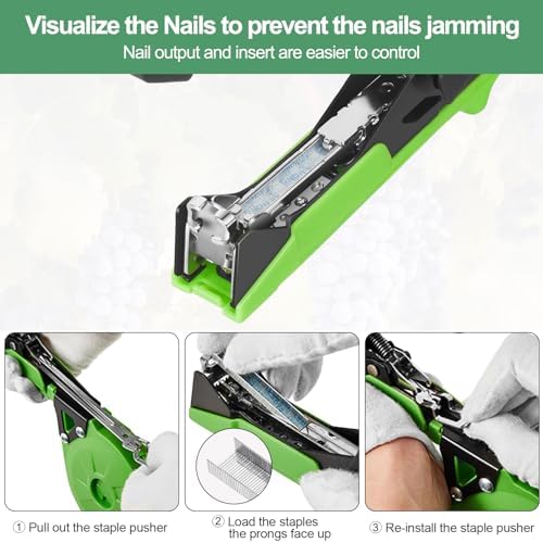 Upgraded Plant Tying Machine Gun to Tie Up Vine Tomatoes and Grapes Quickly Garden Tape Tool for Gardeners Farmers with SK5 Blade Replacement Garden Tapes and Staples