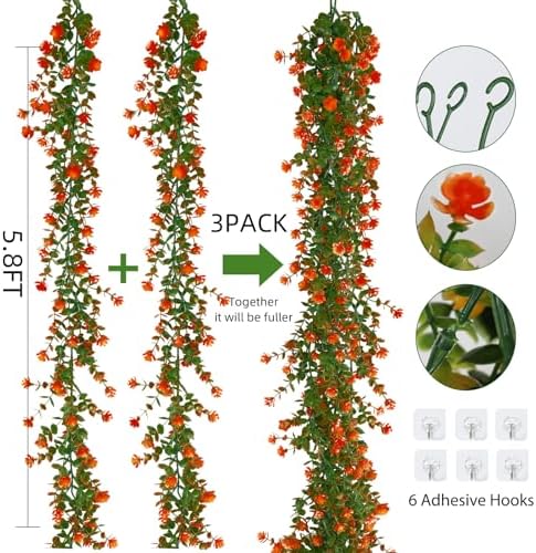 RECUTMS Faux Eucalyptus Garland Plants Fake Vines, Garlands for Decorations