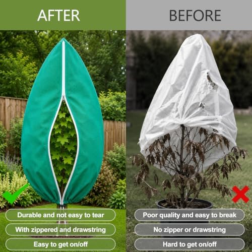 NONMON 4 Packs Plant Covers Freeze Protection 47.7" X 72"