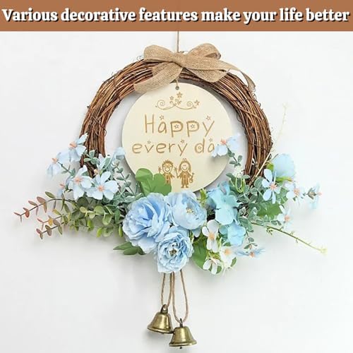 6 Pcs 12 Inch Natural Grapevine Wreath, Natural Rattan Wreath,Hand-Woven 12 Inch Vine Branch Wreaths, Perfect for DIY Crafts, Christmas Decorations, and Wedding Supplies