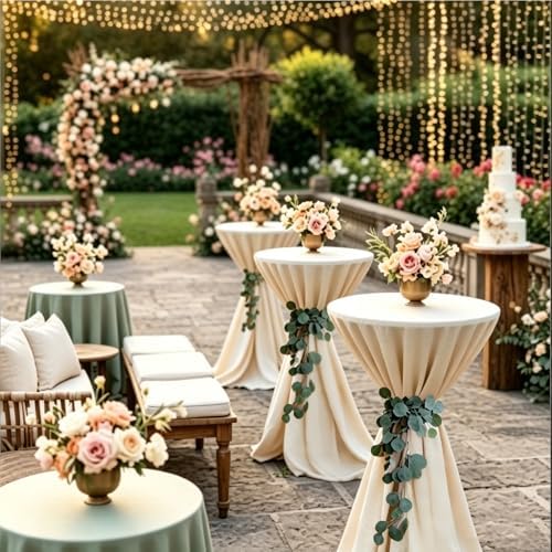 6 Pack Eucalyptus Garland Wedding Cocktail Table Ties Faux Greener