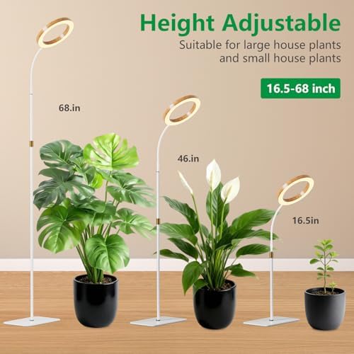 68" Full Spectrum Floor Grow Light with Stand for Tall& Large Indoor Plants