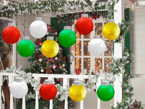 Inflatable Christmas Ornaments, 9 Inch Christmas Balls Outdoor Decor