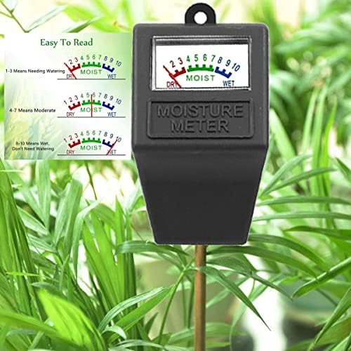 Soil Moisture Meter,Plant Hygrometer Moisture Sensor Plant Water Monitor for Potted Plants,Garden,Farm, Lawn(No Battery Needed)-Black