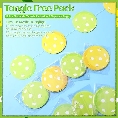 Xinnun 8 Pcs Dinkball Party Decorations Funny Paddle Sport Garland